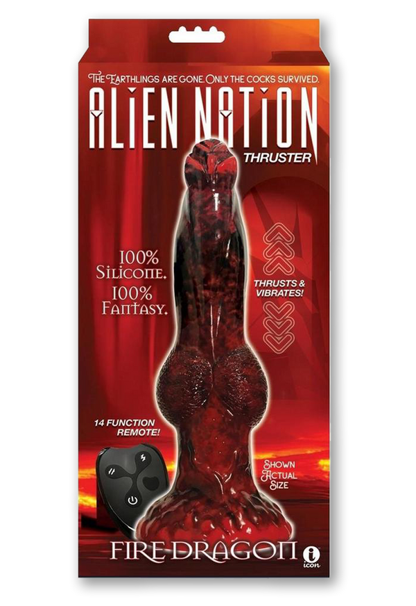 Alien Nation Fire Dragon Silicone Thrusting Dildo