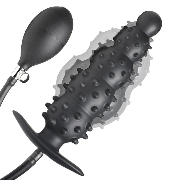 Master Series Ass Puffer Nubbed Inflatable Silicone Anal Plug