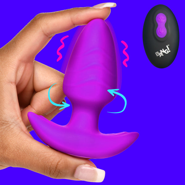 Bang Rotating Vibra Plug W/Remote Prp