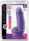 Au Naturel Bold Beefy Dildo with Suction Cup - Purple - 7in