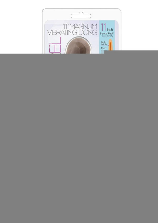 Au Naturel Sensa Feel Magnum Vibrating Dildo - Chocolate - 11in