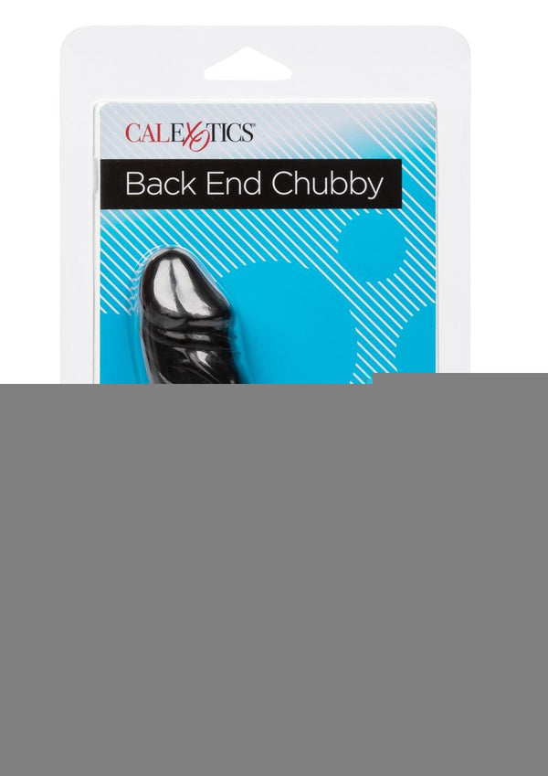 Back End Chubby Suction Cup Base Anal Plug Waterproof - Black