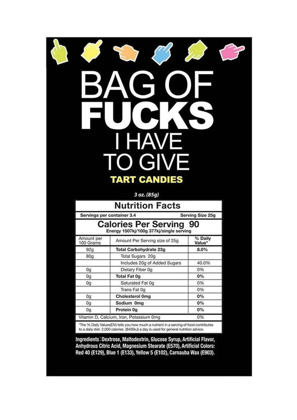Bag Of Fucks I Have to Give (25 Packs Per Bag) - Assorted Flavors
