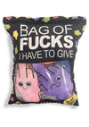Bag Of Fucks I Have to Give Plushy Pillow with 5 Fingers