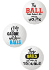 Balls Deep Funny Slogan Golf Balls (3 Pack) - Assorted