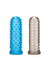 Blue Line Anal Stimulating Finger Sleeves - Black/Blue - 2 Pack