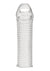 Blue Line Clear Textured Penis Enhancing Sleeve Extension - Clear - 6.5in
