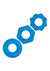 Blue Line Nuts and Bolts Stretch Cock Ring - Blue - 3 Pack