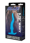 Blue Line Wavy Butt Plug - Blue