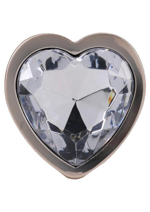 Booty Bling Heart Diamond Jeweled Wearable Metal Plug