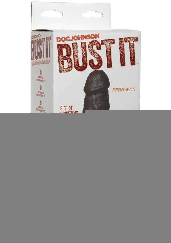 Bust It Squirting Dildo - Black - 8.5in