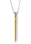 Charmed Rechargeable Stainless Steel 7x Vibrating Necklace - Gold