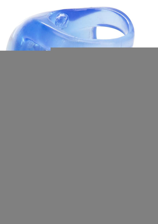 Couples Pleasure Cage Vibrating Cock Ring - Blue