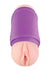 Delite Two Ways Vagina and Ass Masturbator - Blue/Purple/Vanilla