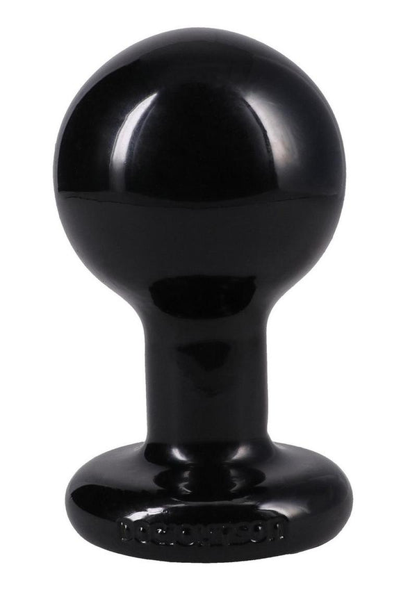 Doc Johnson Round Butt Plug - Black - Medium