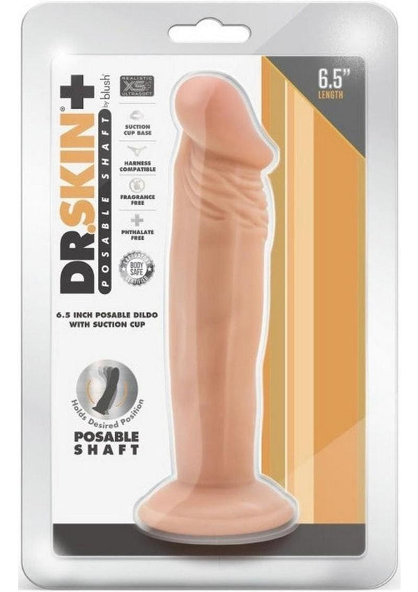 Dr. Skin Plus Posable Dildo - Vanilla - 6in