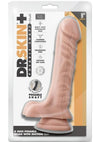 Dr. Skin Plus Posable Dildo with Balls - Vanilla - 9in