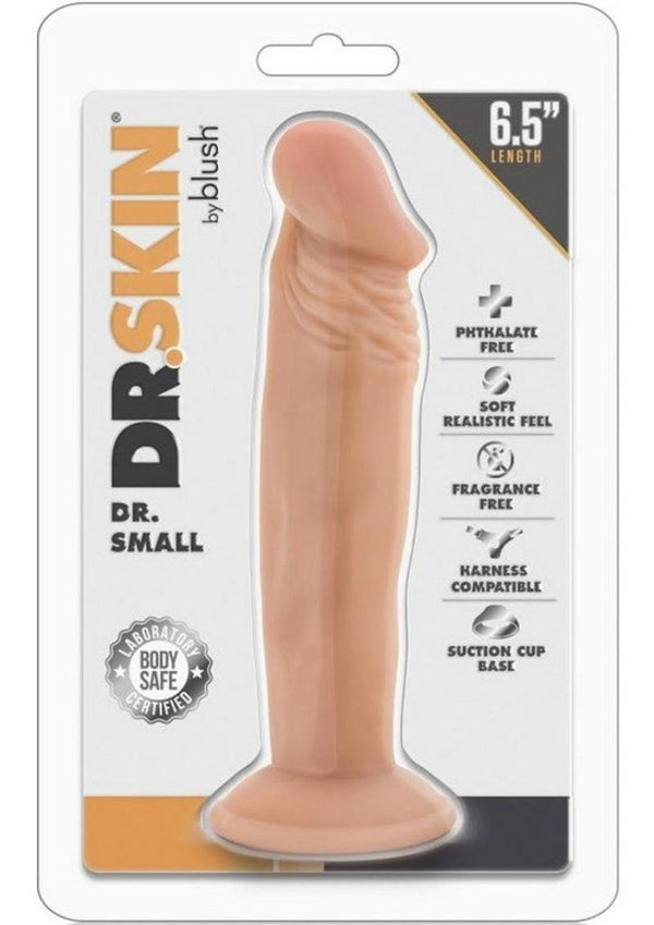 Dr. Skin Dr. Small Dildo with Suction Cup - Flesh/Vanilla - 6in