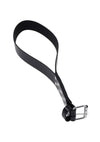 Edge Leather Belt Spanker - Black/Silver