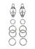 Edge Tuggable Clover Clamps - Black/Silver