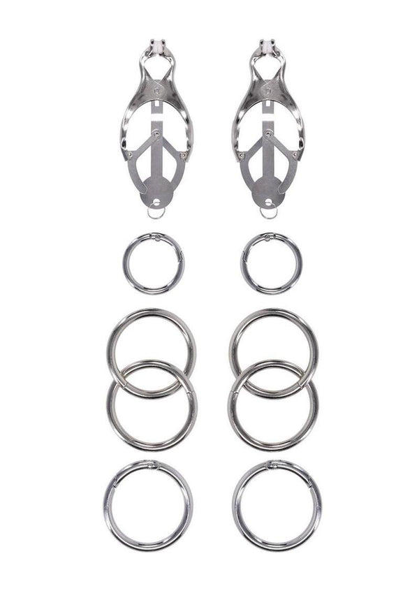Edge Tuggable Clover Clamps - Black/Silver