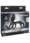 Fantasy C-Ringz Ultimate Couples Cage Max Vibrating Cock Ring - Black