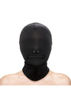 Fetish and Fashion Zippered Mouth Hood - Black - One Size
