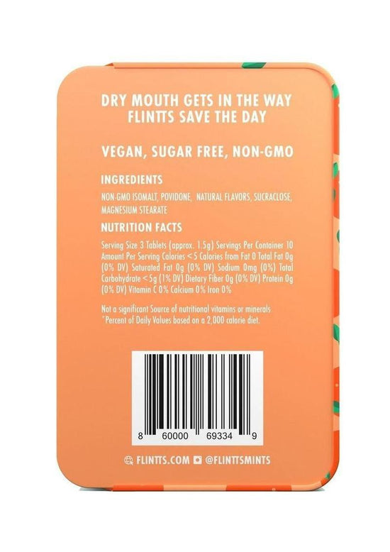 Flintts Mints Mouth Watering Oral Delights - Sour Tangerine