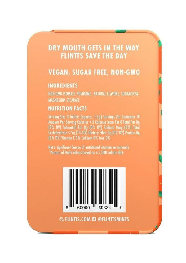 Flintts Mints Mouth Watering Oral Delights - Sour Tangerine