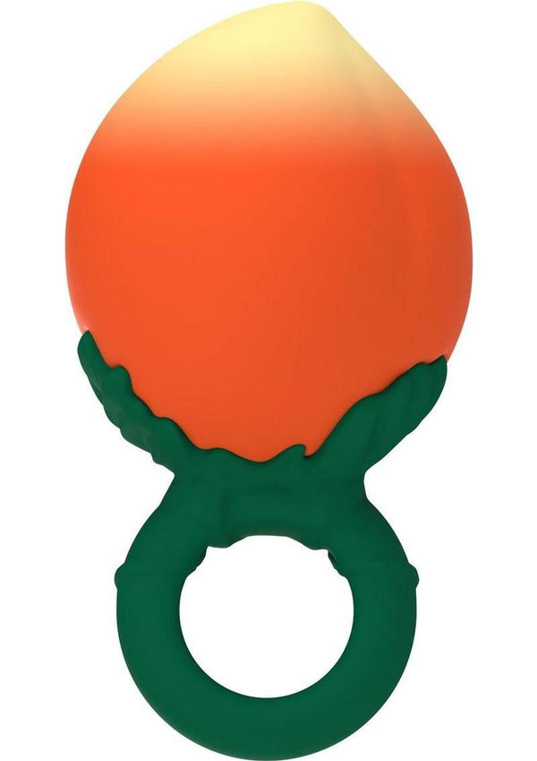 Fruity Booty Peach Fuzz Mini Vibrator - Green/Orange