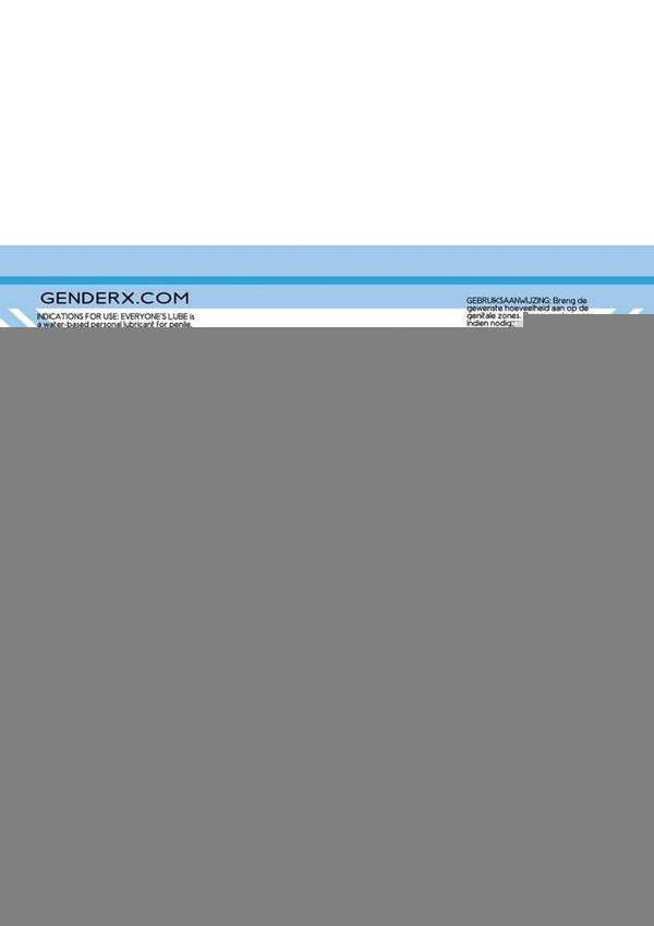 Gender X Everyone's Lube Water Based Lubricant - 2oz