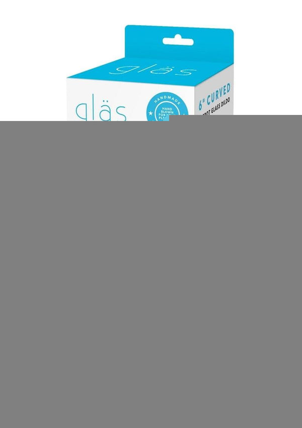 Glas Curved G-Spot Glass Dildo - Blue - 6in