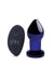 Glas Rechargeable Remote Controlled Vibrating Glass Butt Plug - Blue - 3.5in