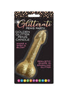 Glitterati Penis Candle - Gold Glitter - Gold