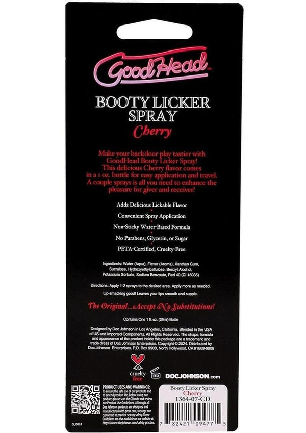 Goodhead Booty Licker Spray - Cherry