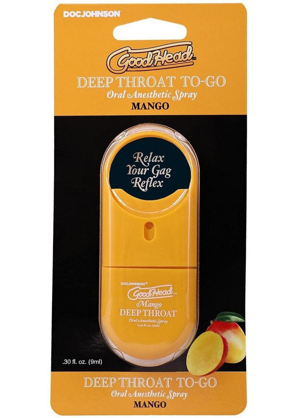 Goodhead Deep Throat To-Go Oral Anesthetic Spray Mango - .30oz