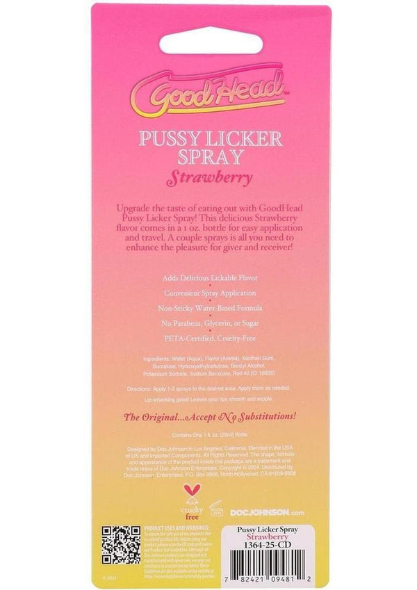 Goodhead Pussy Licker Spray - Strawberry