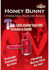 Horny Honey Bunny Vibro Cock Ring - Magenta/Pink