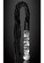 Icicles No. 38 Textured Glass Dildo with Flogger - Black/Clear - 26.5in