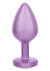 Jewel Amethyst Heart Anal Plug - Purple - Large