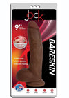 Jock Bareskin Realistic Dong with Balls - Caramel - 9in