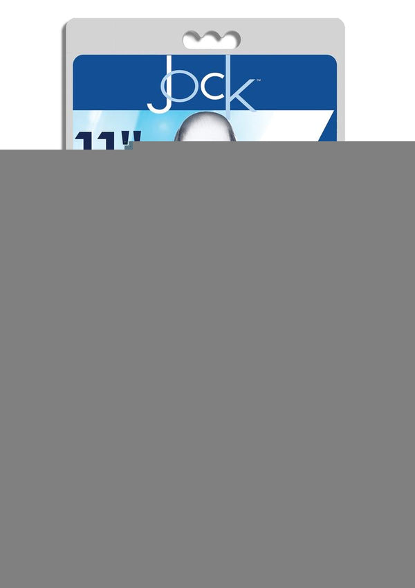 Jock C-Thru Realistic Dong with Balls - Clear - 11 In