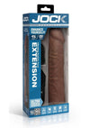 Jock Enhancers Vibrating Penis Extension Sleeve with Remote Control - Chocolate