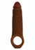 Jock Realistic Penis Enhancer with Ball Strap - Chocolate - 2in