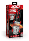 Jock Spinning and Thrusting Rechargeable Masturbator with 2 Bullets - Black/Clear/Red