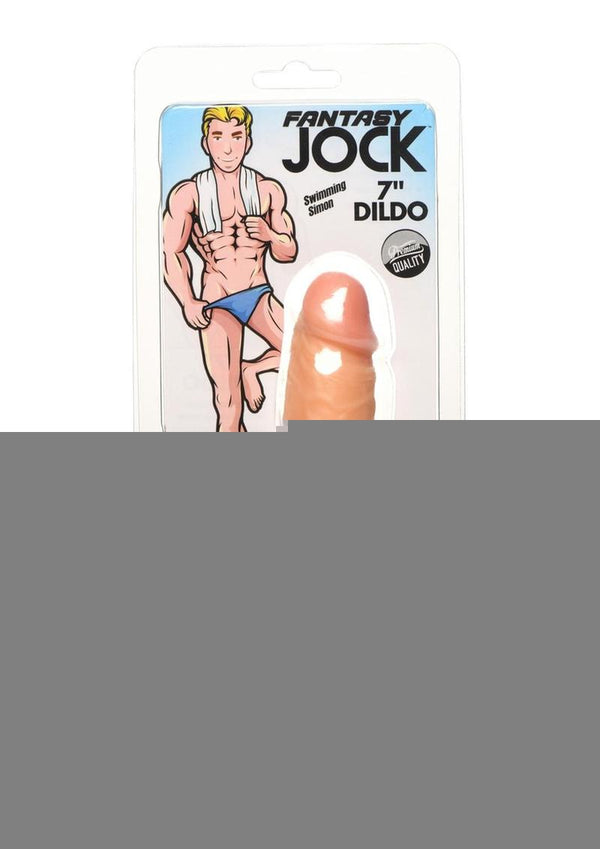 Jock Swimming Simon Dildo with Balls - Vanilla - 7in