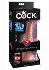 King Cock Plus Triple Density Dildo - Caramel - 7in