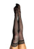 Kixies Angelica Rhinestone Fishnet Thigh Highs - Size B - Black - Medium