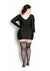 Kixies Lois Sheer Back Seamed Thigh High - Size D - Black - XLarge