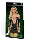Lapdance Lingerie Glimmer Off The Shoulder Minidress - Os - Glow In The Dark
